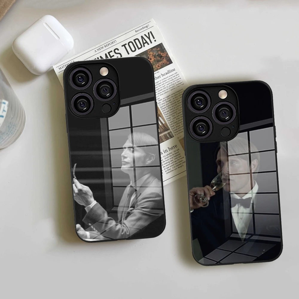 Чехол для телефона Hannibal Classic Movie из закаленного стекла для iPhone 16, Pro max 15, 14 Pro 13, 12, 11 plus X XS XR, чехол для телефона