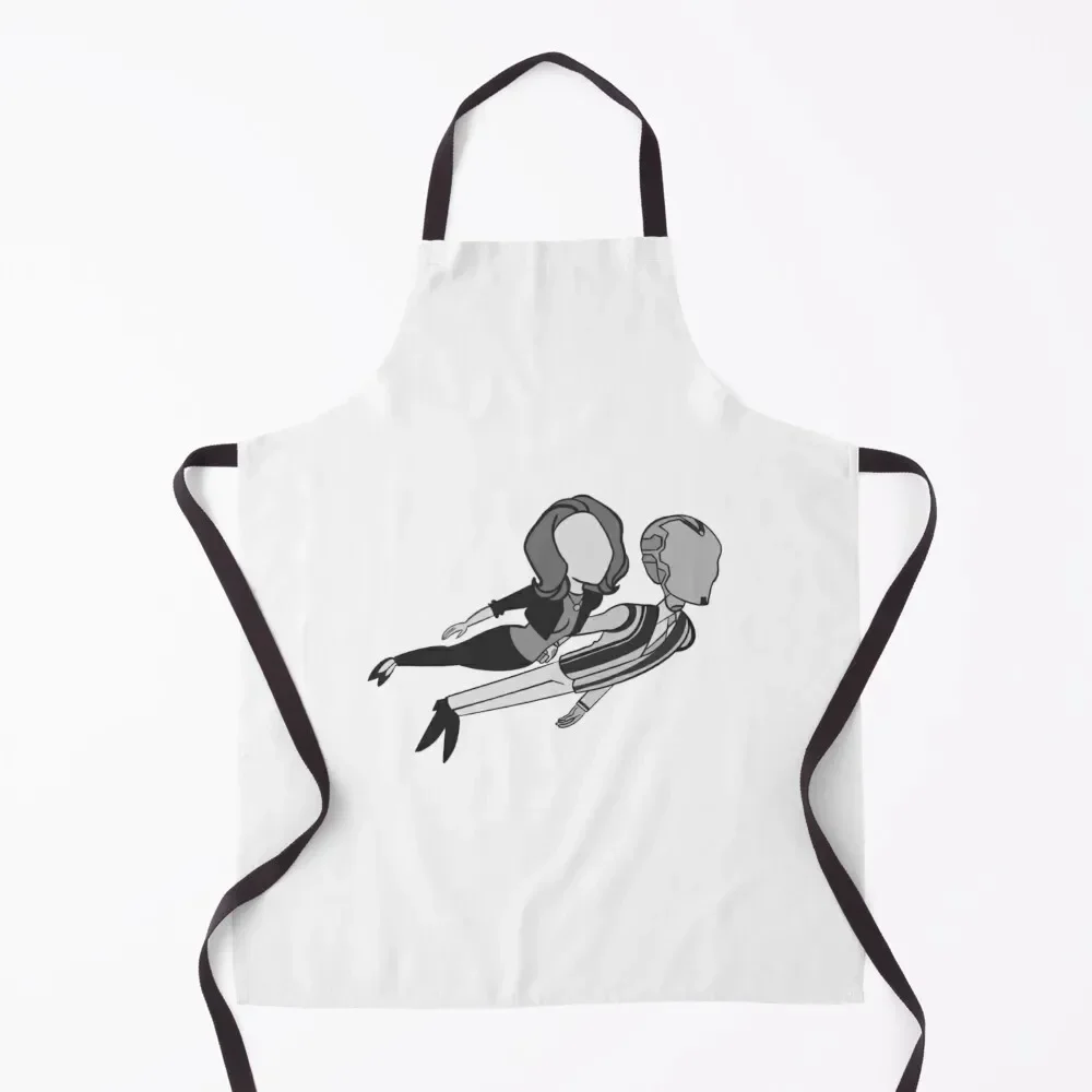

Wanda & Vision B&W 60's Apron japanese woman kitchen woman For Woman Kitchen Front Apron