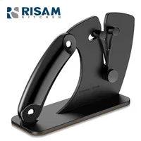 RISAMSHA Kitchen Knife Sharpener Professional Knives Sharpener Edge Auto-adjust Blade Easy To Use Quick Sharpening Tool Spyderco