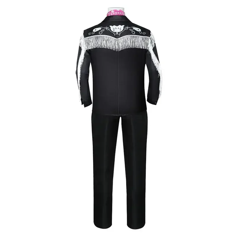 Ken barbei cosplay pareja traje de vaquero trajes mujeres hombres abrigo pantalones cinturón sombrero conjunto fantasía Halloween carnaval disfraz traje