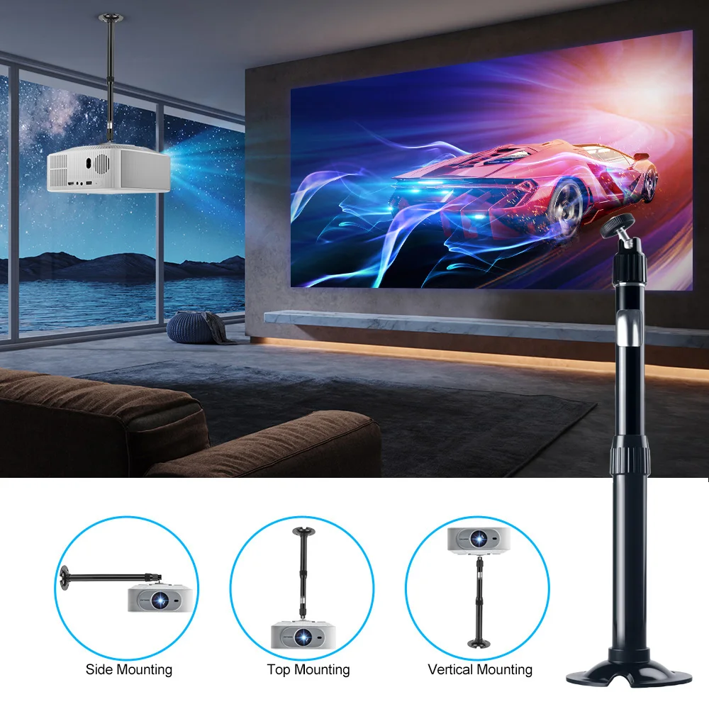 Salange 프로젝터 스탠드 XGIMI JMGO DLP 미니 비머 YG300 J15 LED Projetor 용 범용 프로젝터 천장 브래킷 벽 마운트