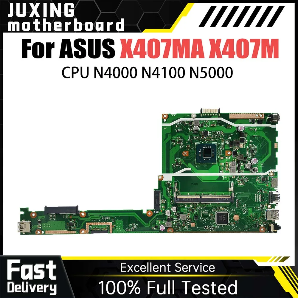 

Notebook Mainboard For ASUS VivoBook X407MA X407M X407MA Laptop Motherboard With N4000 N4100 N5000 CPU Systemboard