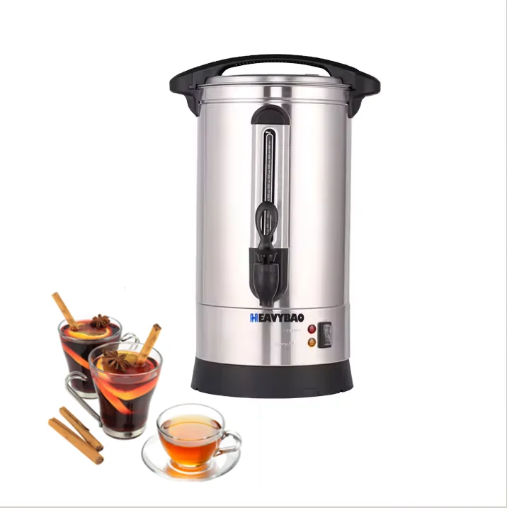 

Heavybao Commercial Grade Stainless Steel Percolate Coffee Maker Hot Water Tea Urn Keep Warm Feature Hotel Household Catering