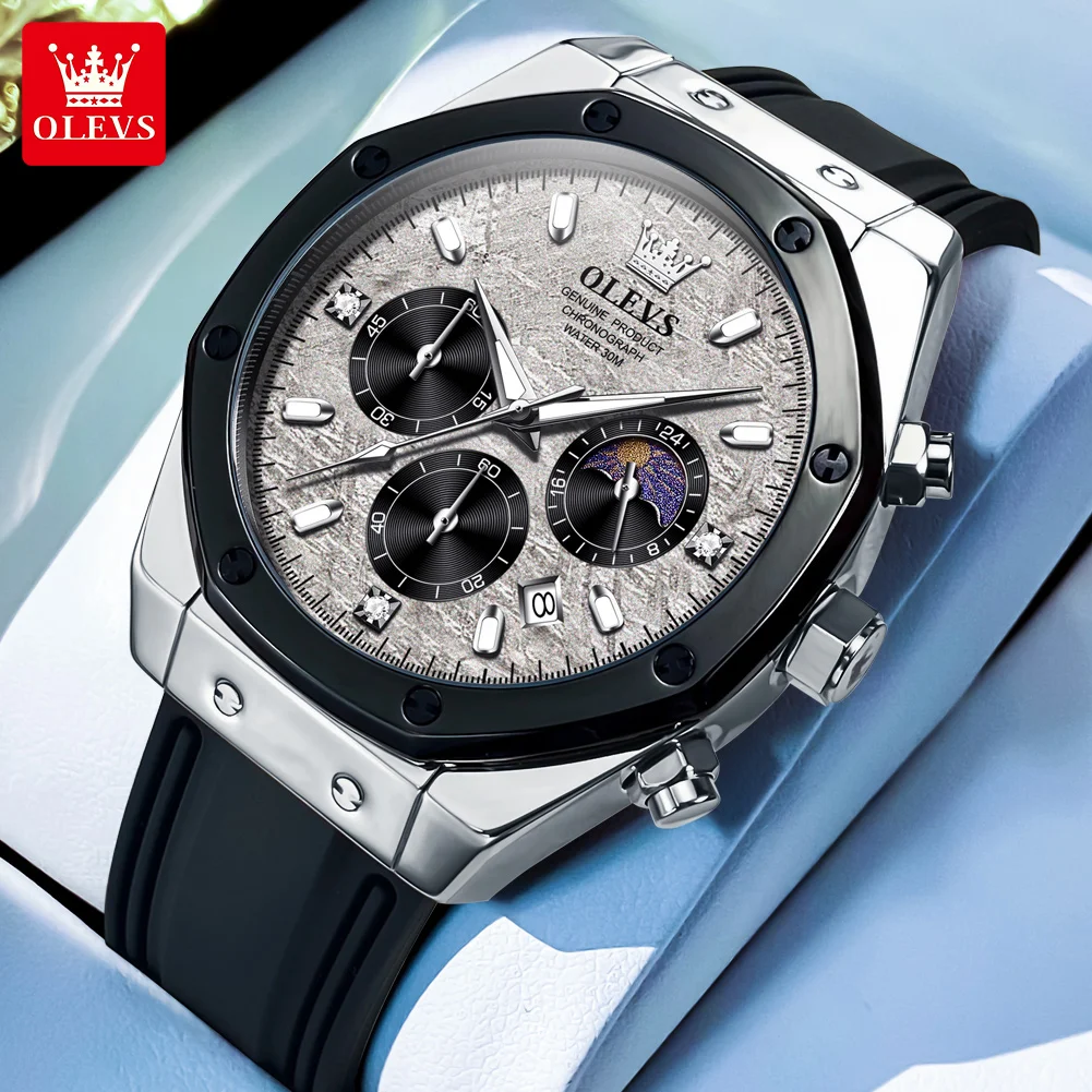 

Мужские наручные часы с хронографом и датой