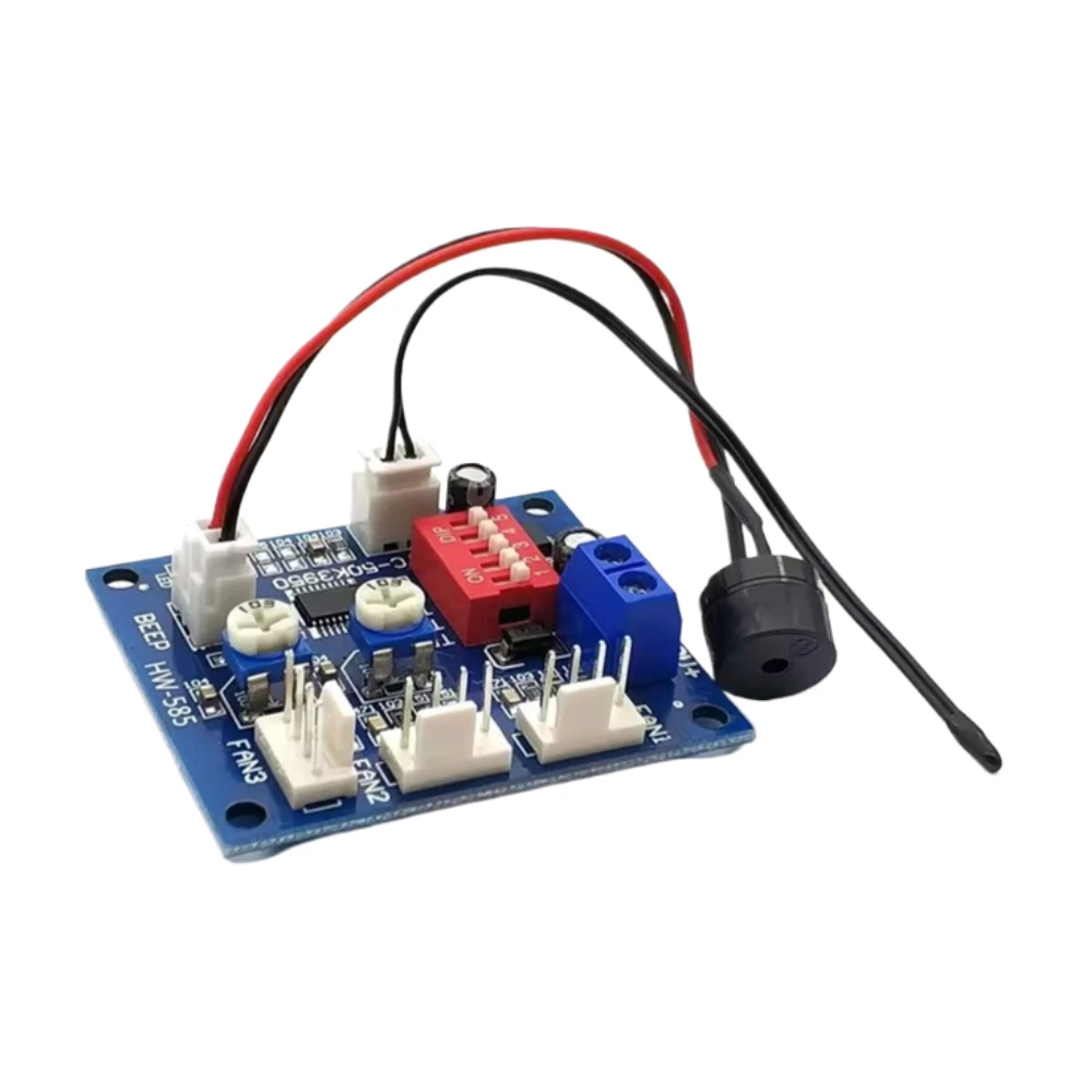 2pcs PWM Fan Speed Controller 1 Channel Automatic Temperature Control 2 Channel Manual Speed Regulator Module