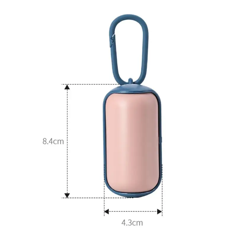 Caja almacenamiento 15 bolsas basura portátil para caminar con perros, soporte multiusos para mantener limpio, práctica