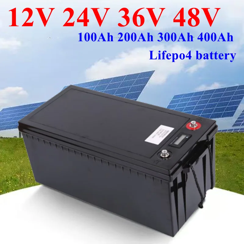 12V 24V 36V 48V 100AH 150Ah 200AH 300Ah 400Ah lifepo4 lithium battery bluetooth BMS APP for solar inverter EV Fishing boat