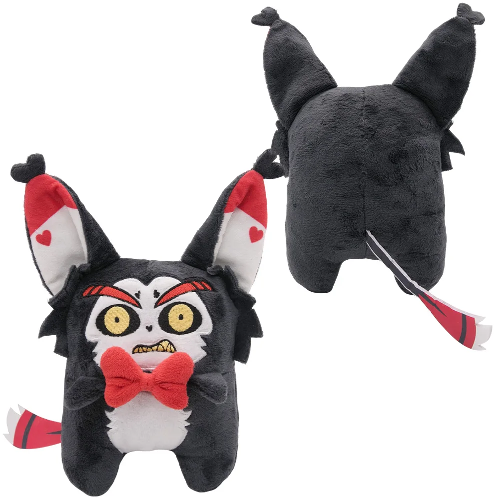 Gato Amaldiçoado Alastor Cosplay Pelúcia, Pepitas Gordas, Casca de Anjo, Pelúcias Lúcifer, Peluche de Pelúcia, Fantasia, Mascote, Presentes de Aniversário