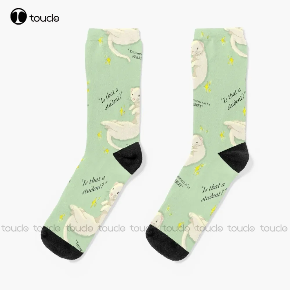 

Ferret Draco Malfoy Socks Halloween Women Workout Sockss 360° Digital Print Christmas New Year Gift Unisex Adult Halloween New