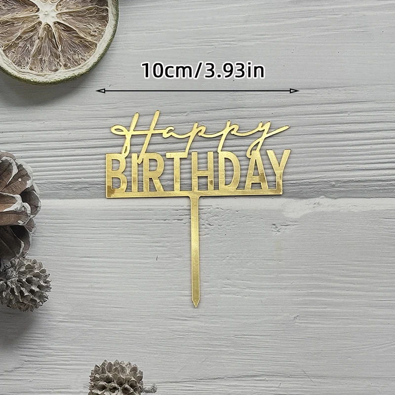 Rose Gold Alles Gute zum Geburtstag Kuchen Topper Acryl Brief Cupcake Topper Für Jungen Geburtstag Party Tasse Kuchen Topper Dekorieren Liefert – Detail 11