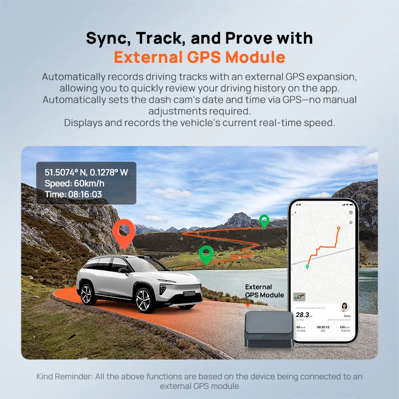 70mai S410 9.35" Dual-Channel 1944P Rearview Camera with Touchscreen