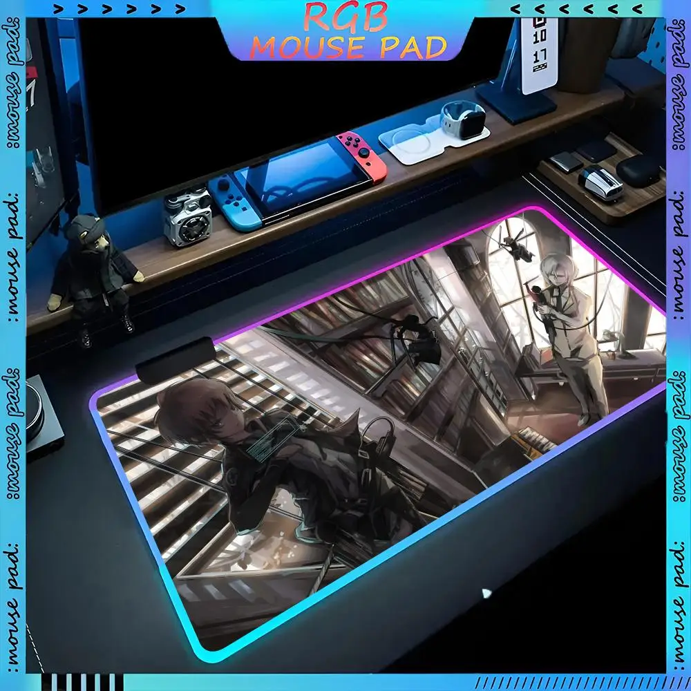 Коврик для мыши психопасс, аксессуары для ПК, яркий Настольный коврик для игр, защита для стола, неоновый коврик для клавиатуры, коврик с подсветкой, Подарочный ковер