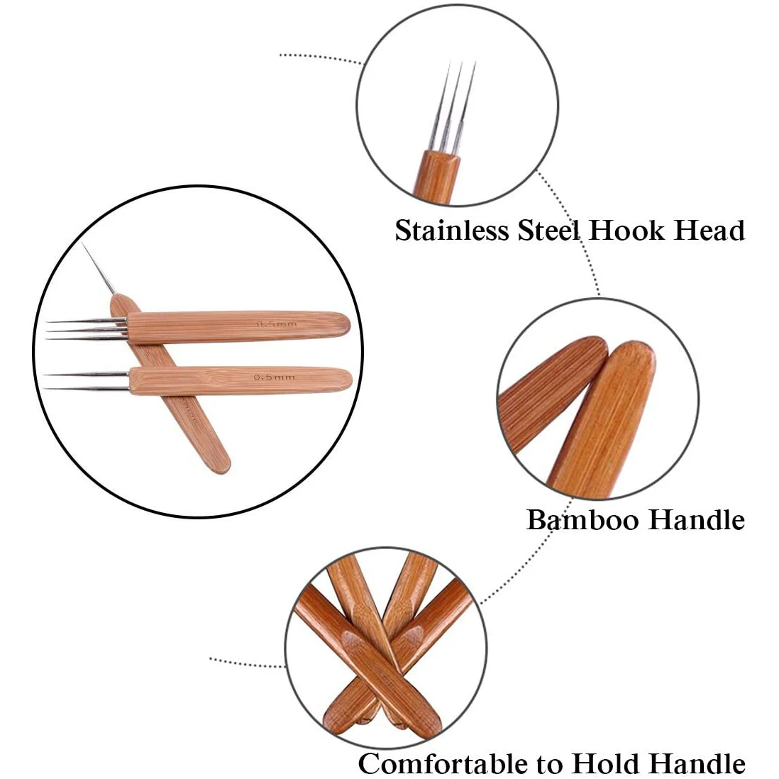 Dreadlock Crochet Hook Set 3