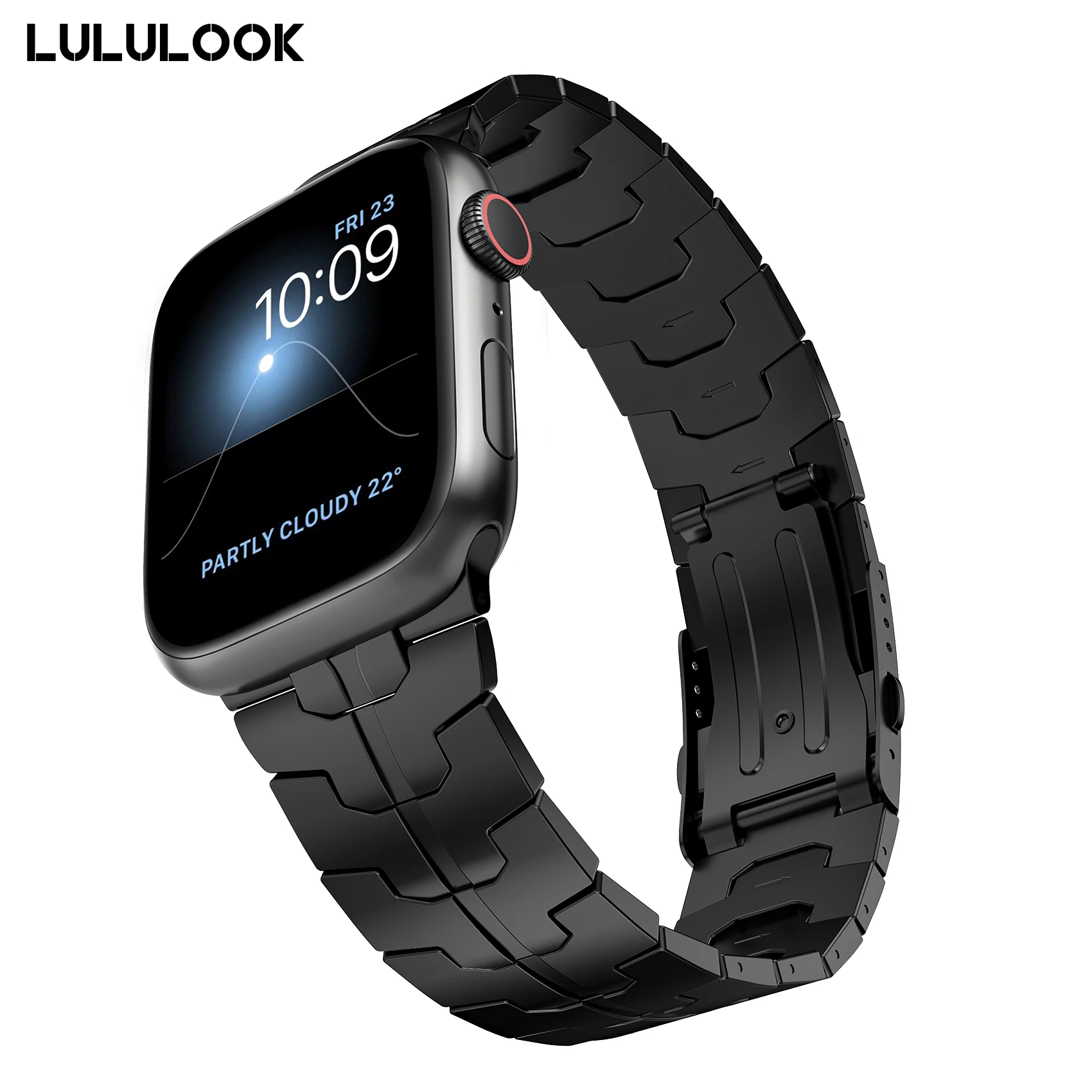 

Титановый ремешок LULULOOK для Apple Watch Ultra 2 Ultra, титановый ремешок 49 мм для iWatch Ultra титановый цвет, черный, новый дизайн