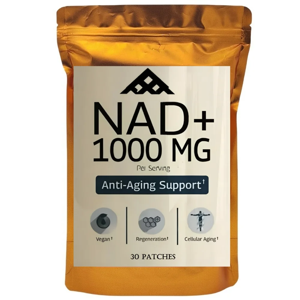 30 Parches Transdérmicos de NAD+ con Resveratrol, Quercetina - Energía y Reparación Celular, Envejecimiento Saludable Antienvejecimiento
