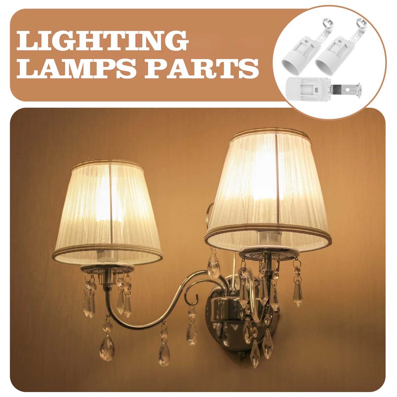 3 قطعة E14 حامل مصباح النمط الأوروبي قاعدة معدنية المقبس تركيب المصابيح الرومانسية لغرفة المعيشة لتقوم بها بنفسك أجزاء المصباح