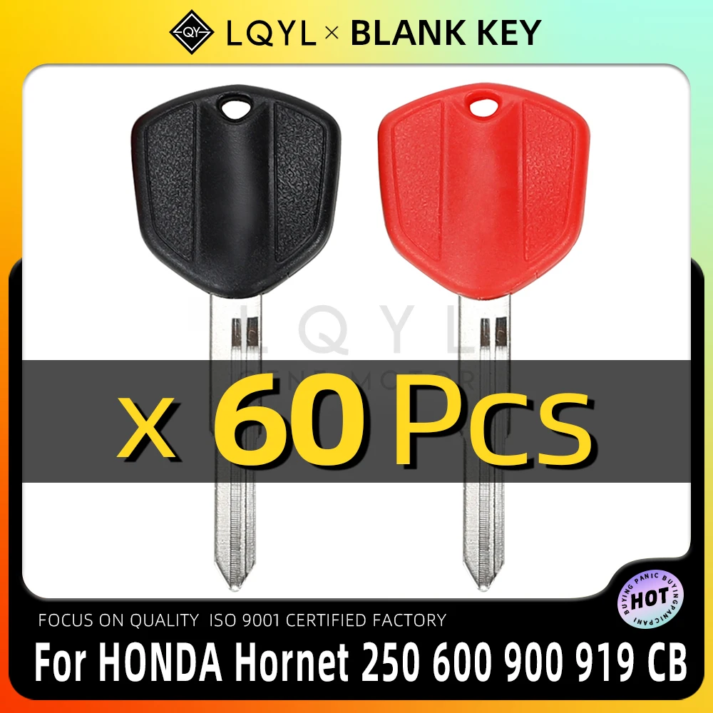 

LQYL 60 Pcs New Blank Key Motorcycle Replace Uncut Keys For HONDA Hornet 250 600 900 919 VFR800 CB400 CB