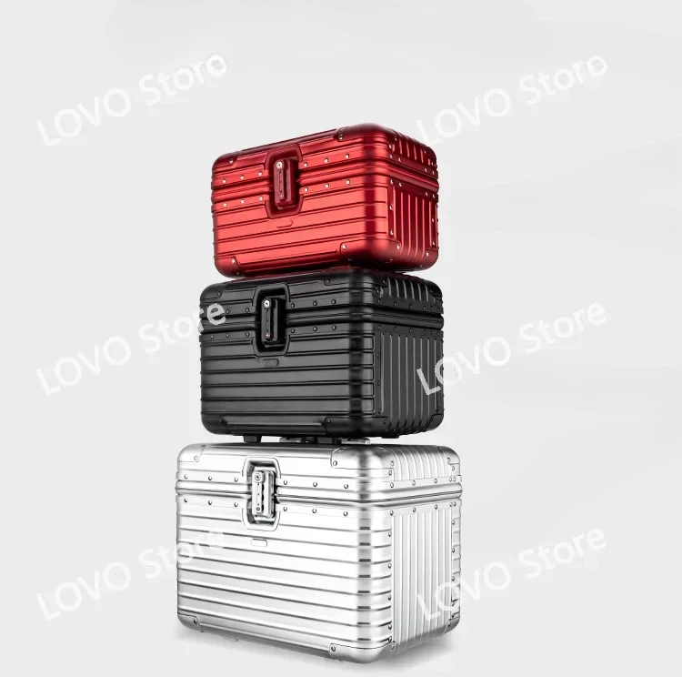 Aluminum-magnesium alloy cosmetic case travel storage large-capacity men\'s and women\'s portable