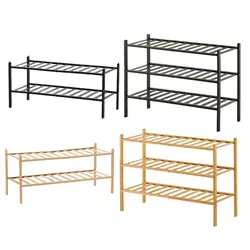 Shoe Organizer Large Capacity Freestanding Bamboo Shoe Closet Stand Vertical Shoe Stand for Bedroom Bathroom Dorm Kitchen Garage