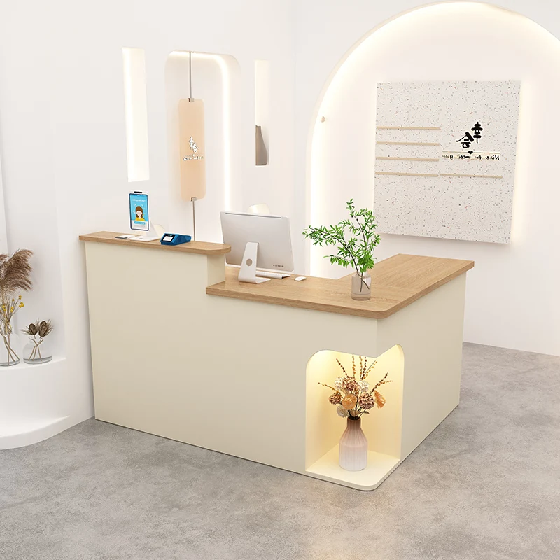

Decorations Beauty Reception Desk Counter Commercial Salon Supplies Modern Reception Desks Office Hotel Commercial Furniture