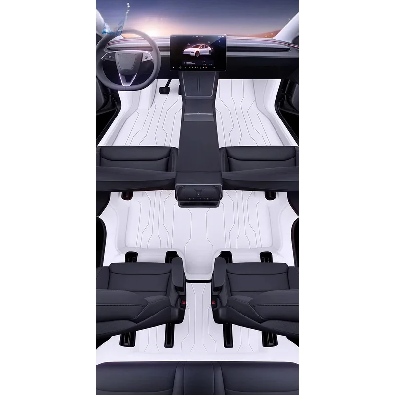Hot Selling Left-hand Drive Car Floor Mats For 6-Seat Model YL 2025 Full Surrounded Waterproof Floor Liner