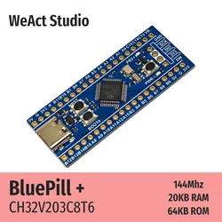 Weact低電力コアボード、RISC-Vデモボード、ch32v203c8t6、ch32v203、ch32v2、ch32