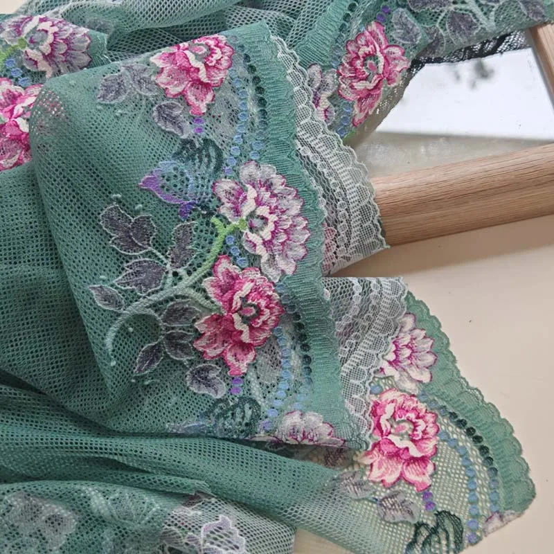15Meters Elastic Stretch Lace Trim Lingerie Sewing Craft DIY Apparel Fabric Underware Garment Accessory Wide 35cm