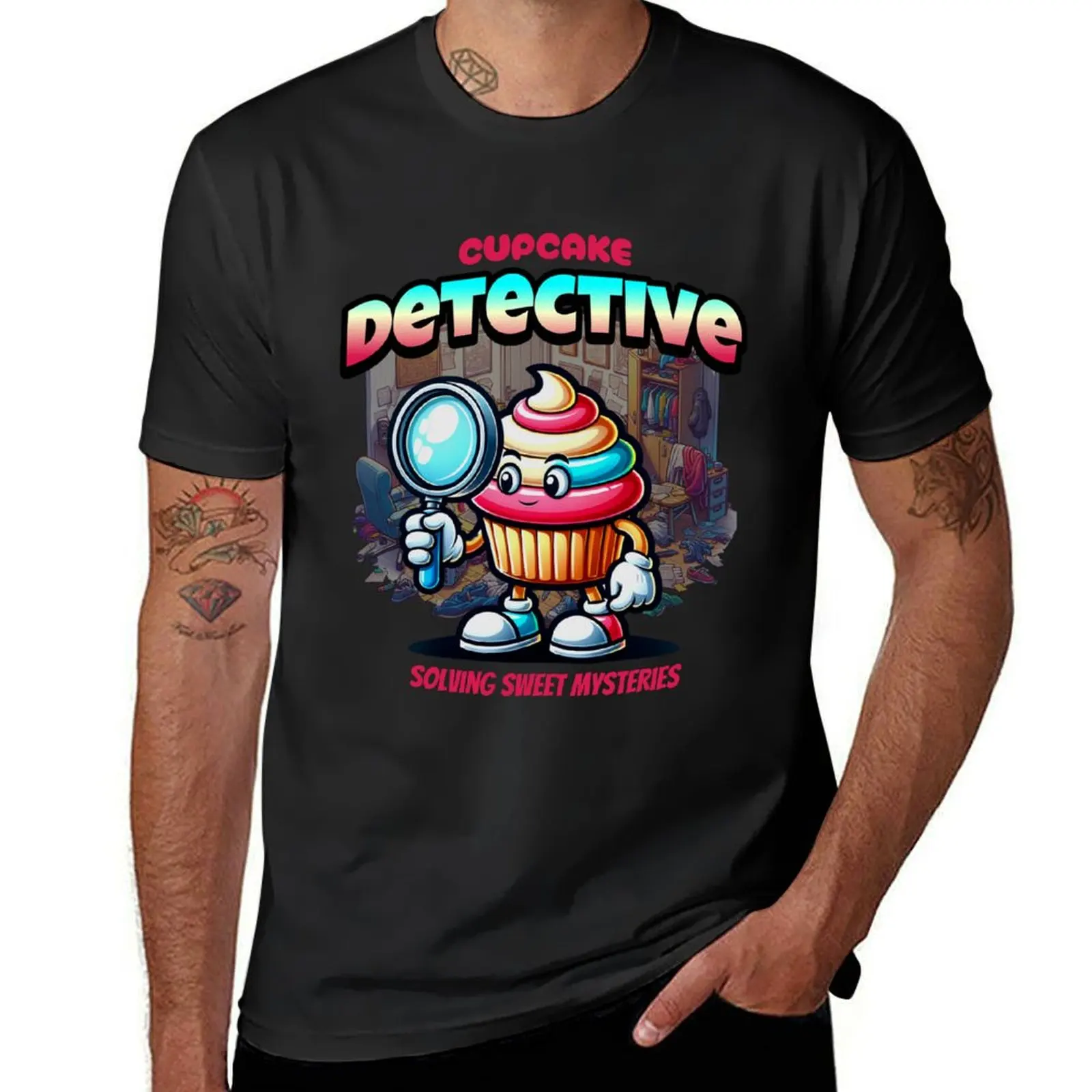 Cupcake Detective T-Shirt sweat vintage clothes sublime mens graphic t-shirts anime