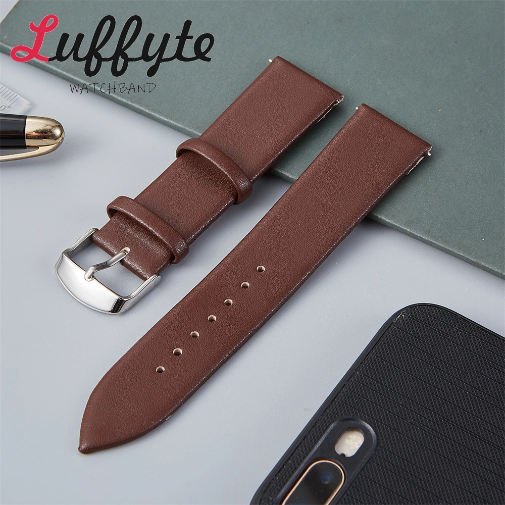 ソフト超薄型合成皮革時計ストラップ 14 ミリメートル 16 ミリメートル 18 ミリメートル 20 ミリメートル 22 ミリメートル男性女性シンプルな時計バンドマルチサイズストラップ