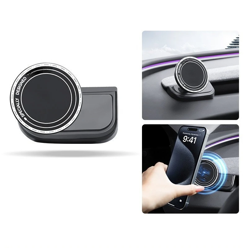 

For Tesla Model 3/Y Highland Juniper Dashboard Magnetic Phone Mount Trace-Free Base 360° Free Rotation Car Interior Accessory