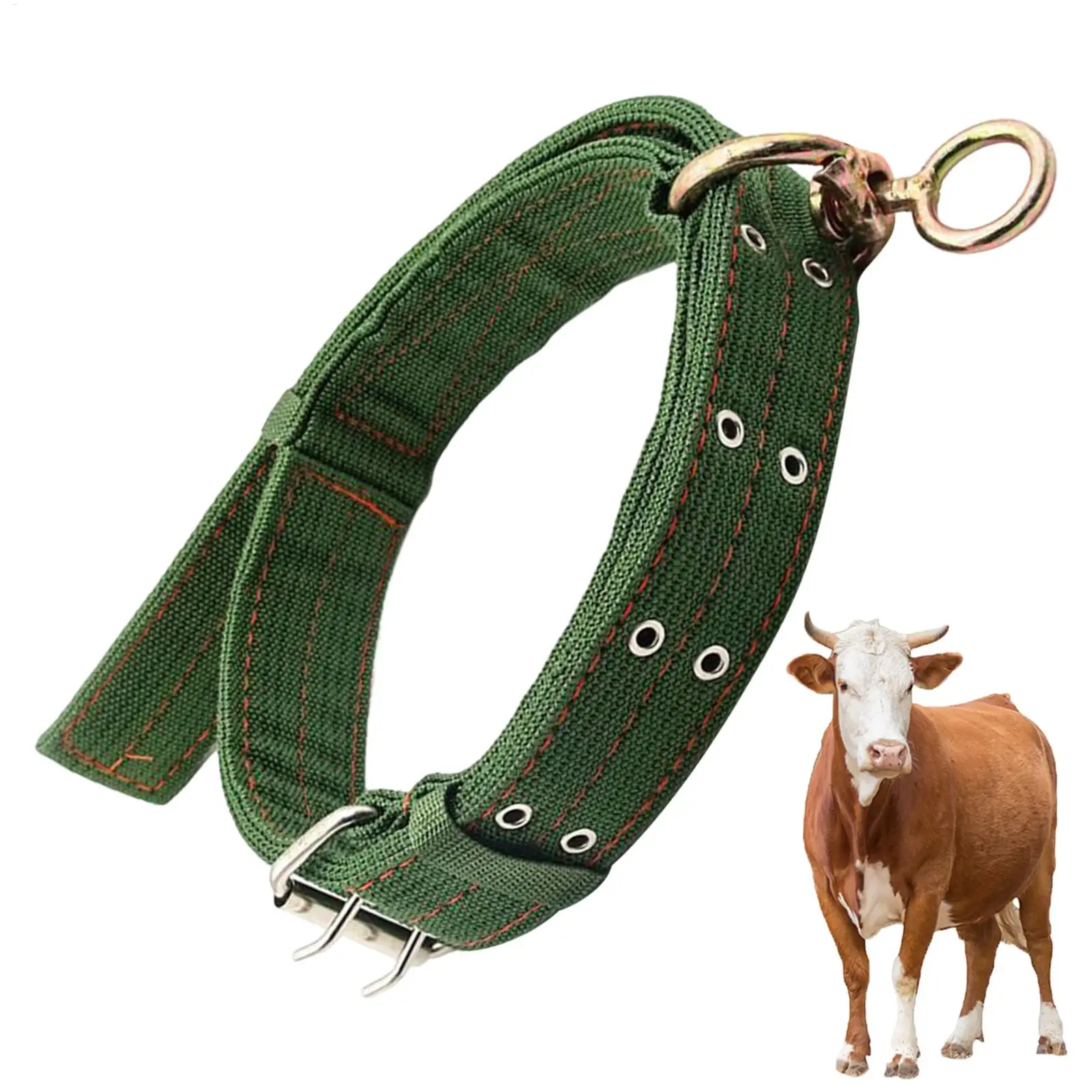 Goat Collar Horse Sheep Collar Abrasion-Resistant Small Farm Animal Horse Calf Cow Traction Neck Strap for Feeding Pasture