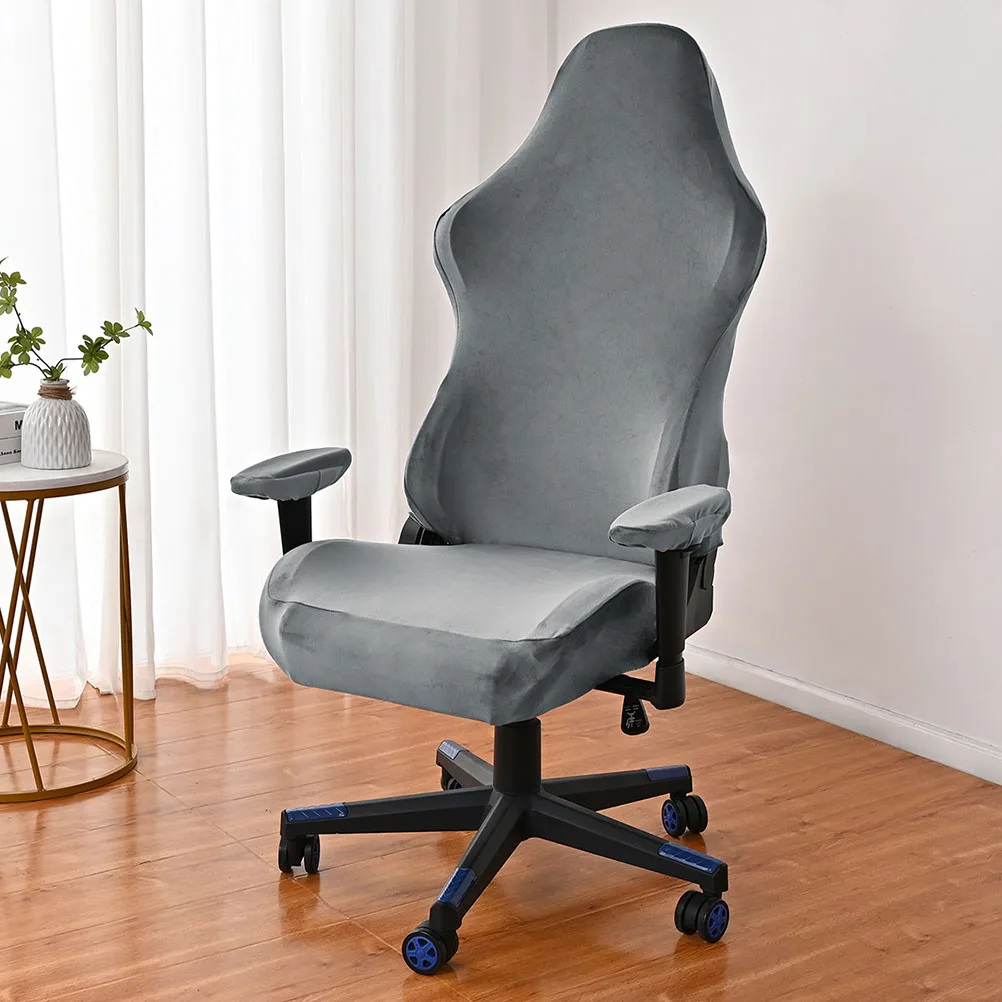 

Gaming Chair Cover Computer Chair Seat Cover Elastic Fabric Zipper Design Easy Installation Protects from Scratches and Stains