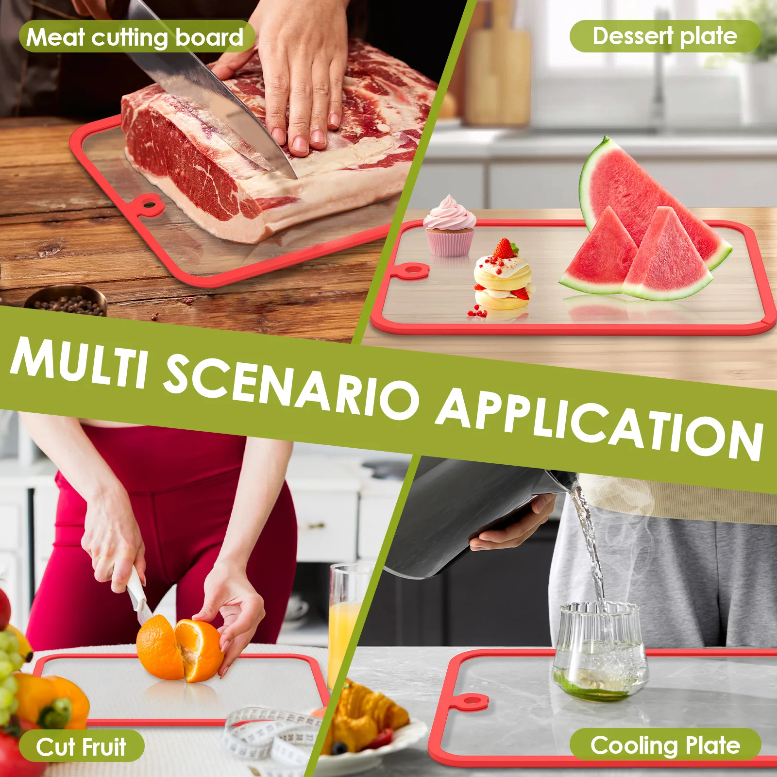 Clear Tempered Glass Cutting B - Meal Prep Healthy ulasan dan harga