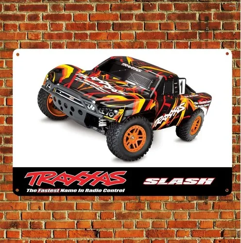 Metallposter, RC-Auto, Wanddekoration, Blechschild, Plakette, Traxxas Slash Short Course