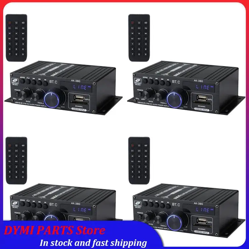 

Global Sale-4X Ak380 800W 12V Power Amplifier Bluetooth Stereo Home Car BASS Audio Amp Music Player Car Speaker Class D FM USB/S