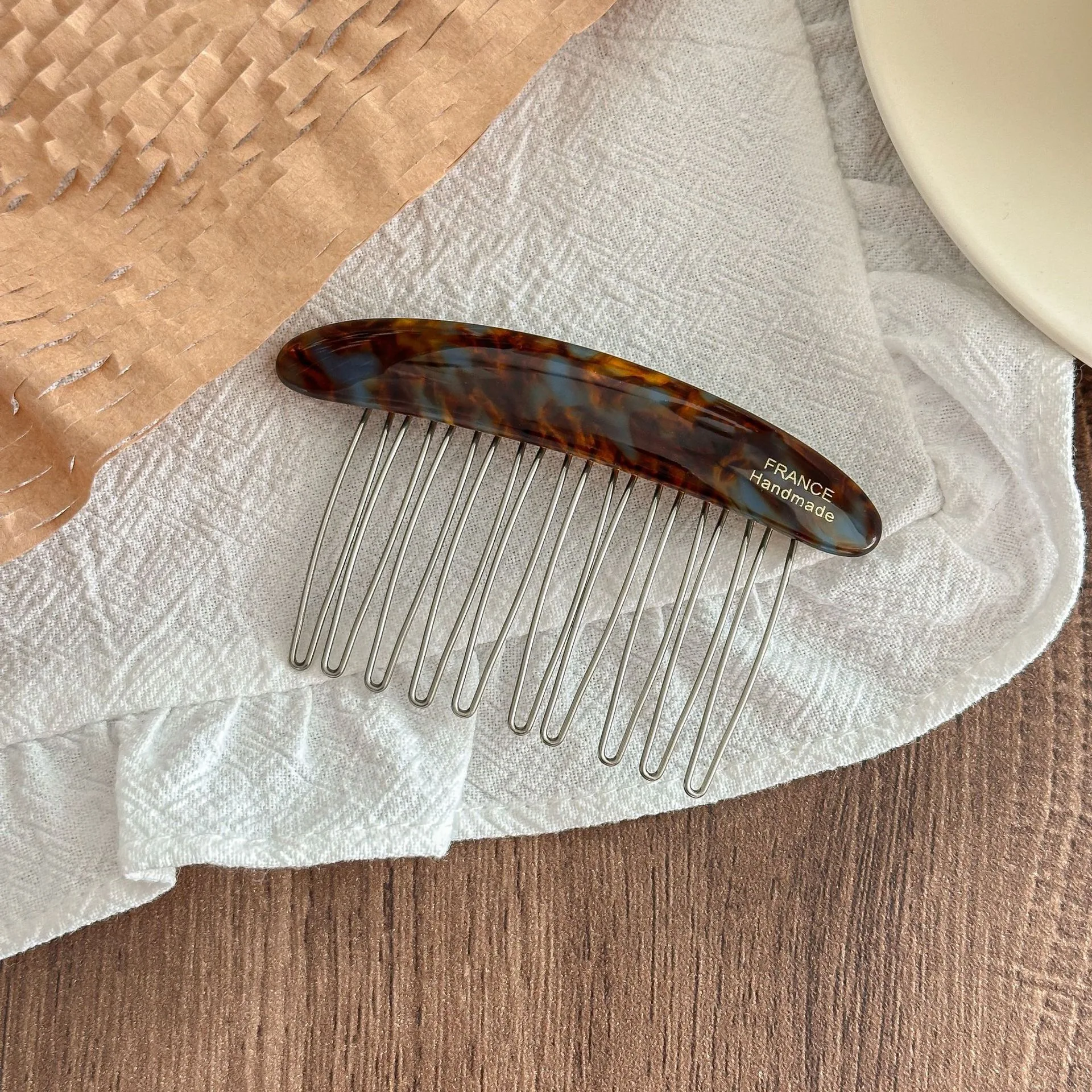 1 Stück koreanischer minimalistischer Haarkamm für die Stirnfransen, luxuriöser und modischer Stil, elegante Retro-Haarspange, seitliche Haarspange – Detail 3