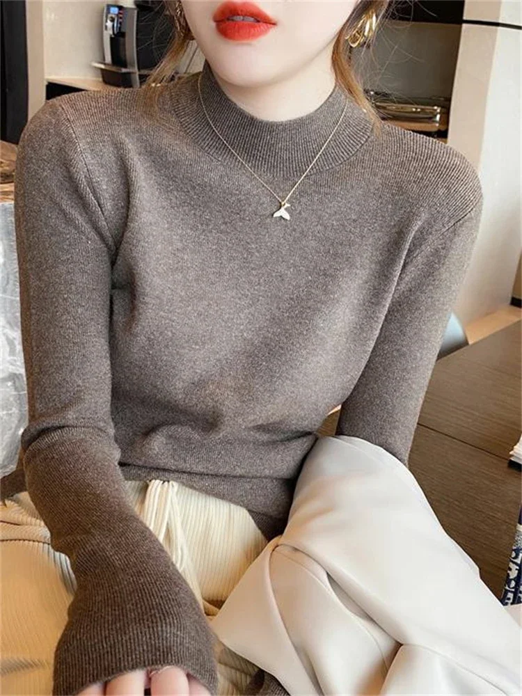 

Women Sweater Fall 2022 Women Clothing Pullover Female Knitting Sweaters Skinny Tops Loose Elegant Knitted Outerwear Thick Slim