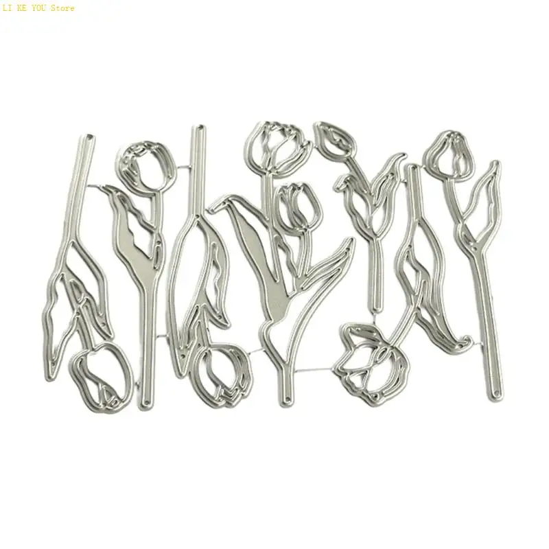 W3JE Flower Die Cut Metal Embossing Stencils Scrapbooking Die for Card Making Journal
