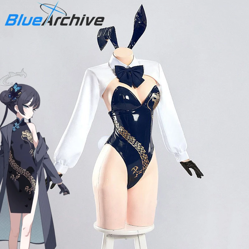 Фото Костюм для косплея Game Blue Archive Рюгэ Кисаки, женский комбинезон-униформа в стиле кролика, сексуальный комбинезон, одежда для Хэллоуина и карнавала