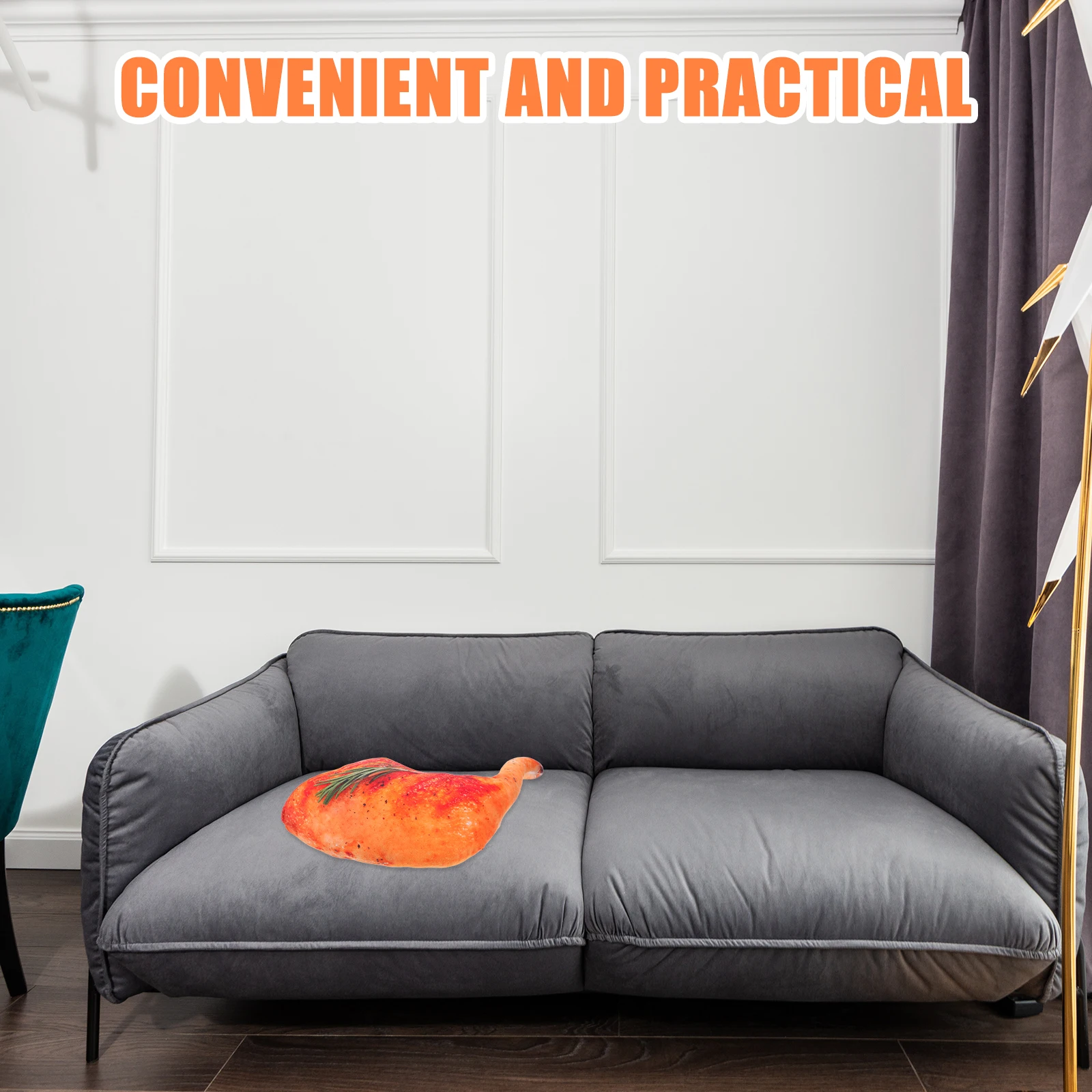 

Large Fried Chicken Leg Pillow Soft 3D Chicken Drumstick Cushion for Couch Bedroom Festival Party Home Decoration