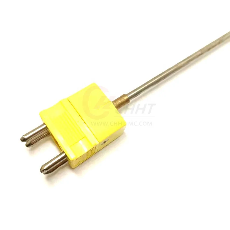 K type mineral insulated high temperature probe thermocouple temperature sensor probe with 4 pin connector plug Sheathed thermoc