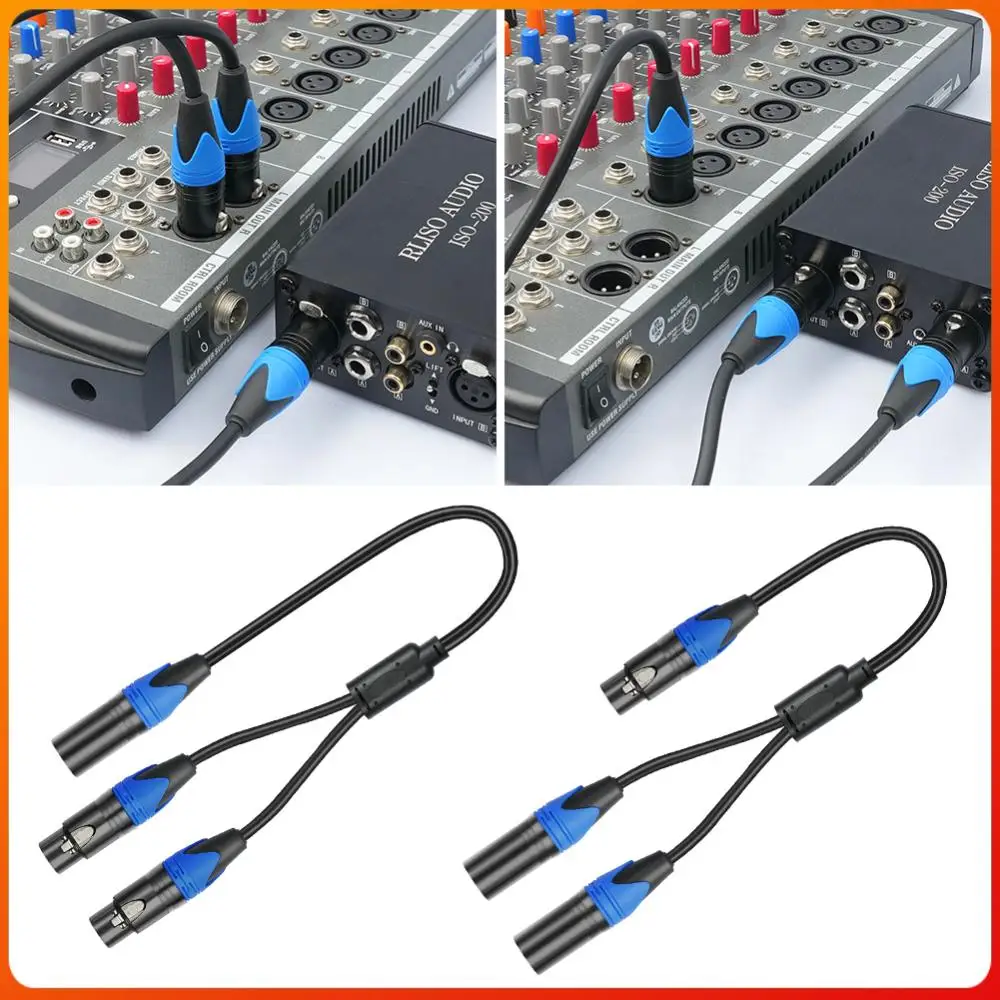 50cm 1 XLR Male To 2 XLR Female XLR Y Splitter Cable XLR Female To Dual XLR Male Y Splitter Mic Cable Microphone Splitter Cord