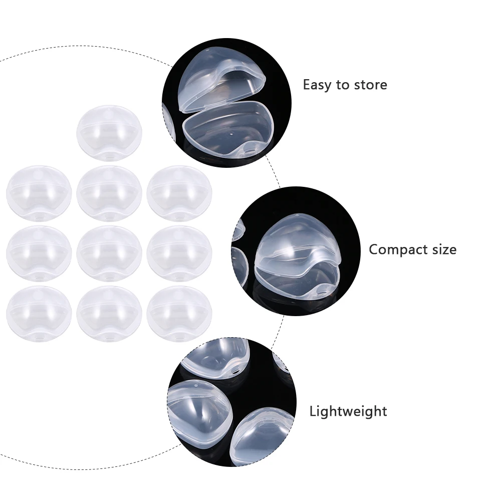 

10Pcs Toddler Baby Pacifier Case Portable Dustproof Storage Box Lightweight Compact Design Travel Infant Pacifier Container