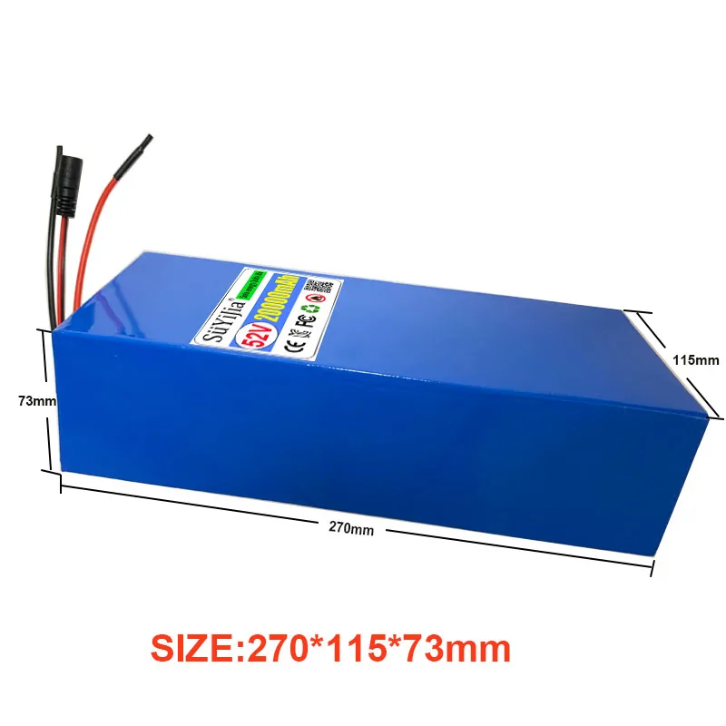 18650 Lithium-ion Battery 14S5P Battery Pack 52V 20000mAH with BMS for Various Electronic Devices and Transportation Equipment
