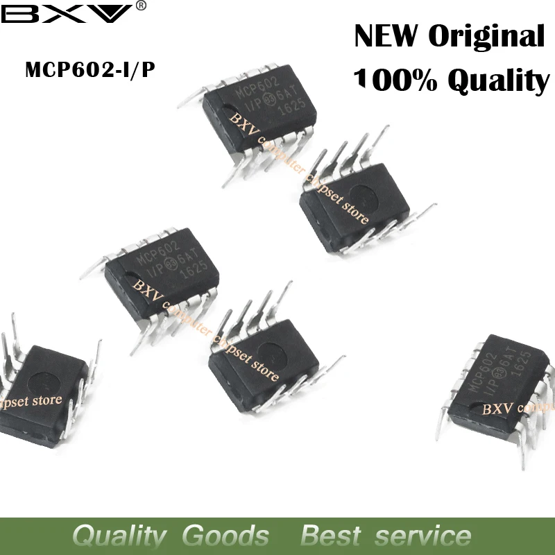 10 قطعة MCP602-I/P DIP8 MCP602 DIP DIP8 2.7 فولت إلى 5.5 فولت جديدة ومبتكرة IC