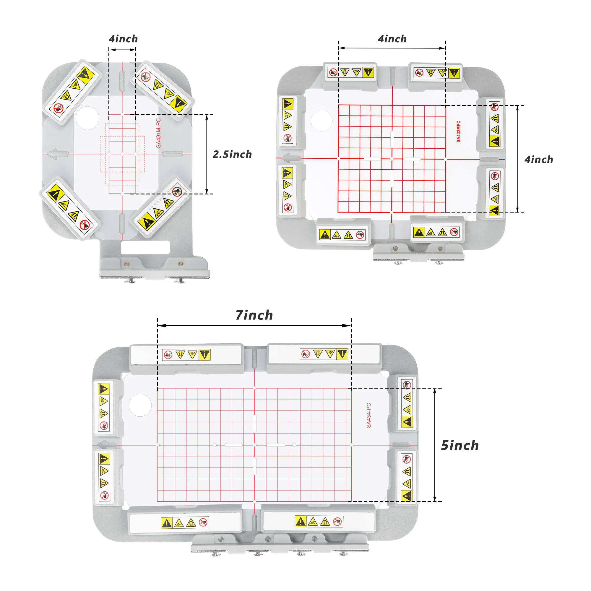 3in1-AMK Magnetic Hoop Kit for Brother Innovis SE725, SE700, SE625, SE600, M240ED, PE545, PE500, PE525, 950D, PE540D, Innovis 95 - view 2