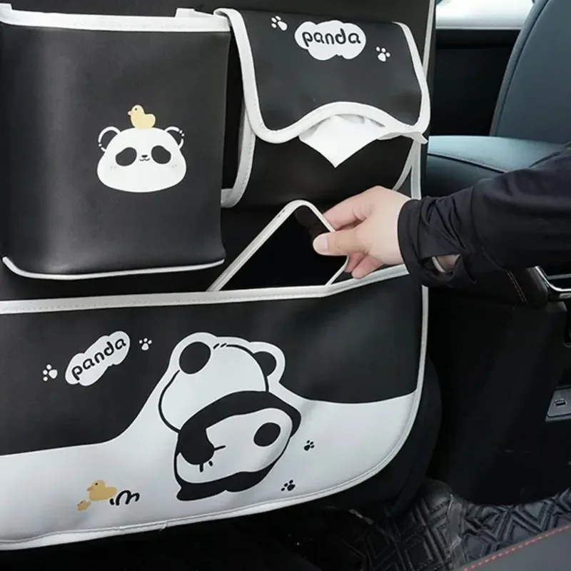 1PC Car Seat Back Kick Protector Storage Bag for Kids Waterproof Anti Kick Accessories Cartoon Interior Anti-Child-Kick Pad