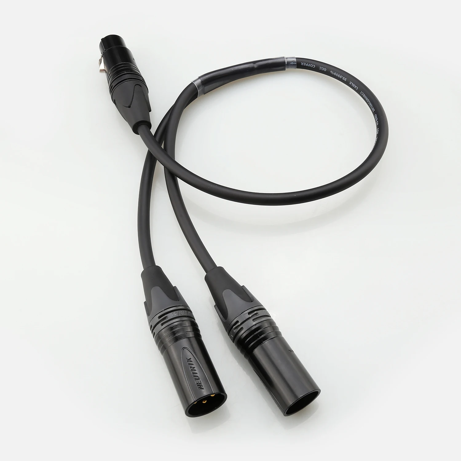 A53 HIFI 4‑Pin XLR Female To Dual 3‑Pin XLR Male Balanced Y‑Splitter Audio Cable For Amplifier DAC Preamp