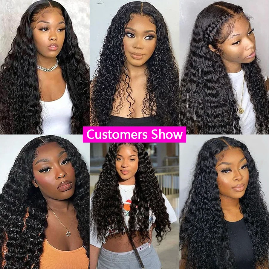 Mossily Deep Wave Bundles Natural Color 100% Remy Human Hair Bundles Brazilian Curly 16-32 Inch Weave Extensions For Women