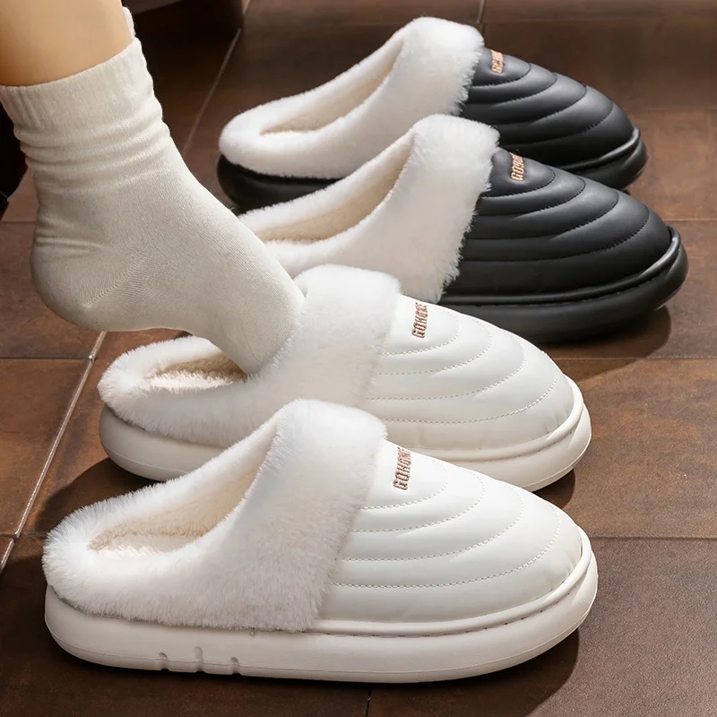 

Winter cartoon plush warm waterproof slippers keep warm and ergonomic design anti-slip, wear-resistant, light and not tired